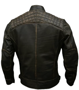 Chaqueta de Motociclista de Cuero PU para Hombre, Estilo Vintage, Color Negro y Marrón, Resistente al Viento, Antibacteriana, Gruesa, para Invierno, Personalizada - Product Image 5