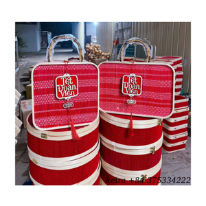 Panier-cadeau en bambou de qualité supérieure, design tissé à la main pour un emballage cadeau élégant - Product Image 5