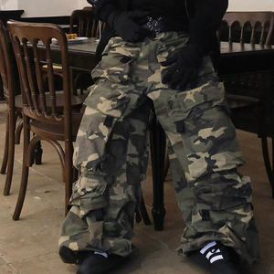 <b>Men's</b> Trending Heavyweight Cotton Elastic Waist Bottom Cargo Pants Lightweight Casual Style with Windproof Sustainable Zipper - Product Image 5