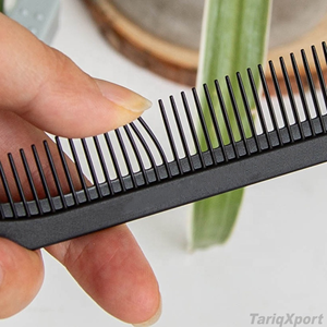 Peignes de coiffure professionnels Gloway, en plastique, larges, à dents fines, noirs, coniques, pour salon de coiffure - Product Image 4