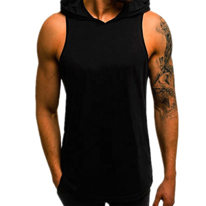 Débardeur à capuche slim pour homme, motif uni, idéal pour l'entraînement sportif – Collection Automne - Product Image 5