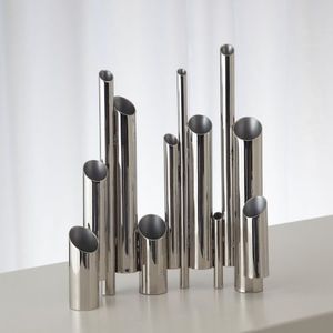 Stainless Steel Tabletop Vase <b>Set</b> Minimalist Design Rust Resistant Decorative for Home Office Wedding - Product Image 1