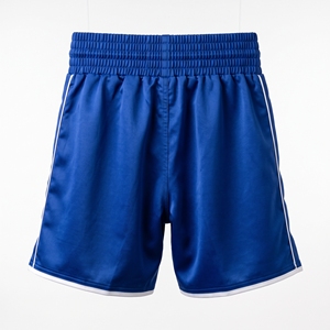 Pantalones Cortos de Boxeo Azules con Logotipo Blanco y Cintura con Cordón para Entrenamiento - Product Image 2