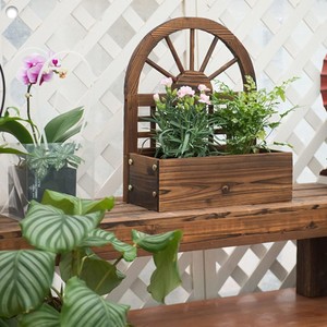 Support mural en bois pour plantes suspendues, étagère à plantes en forme d'échelle, décoration de balcon pour jardin vertical extérieur, fabriqué au Vietnam - Product Image 6