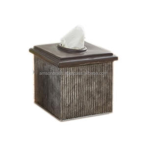 Bronze fini fabricant et fournisseur métal fer porte-boîte à mouchoirs en papier de nettoyage décoration de table couvercle de boîte à mouchoirs - Product Image 6