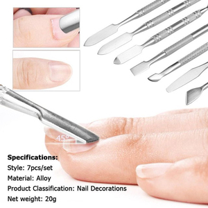 Double Sided Dead Skin Scraper Gel Nail Polish Remover <b>Tool</b> Rustproof Stainless Steel Cuticle Pushers for Pedicure Manicure - Product Image 4