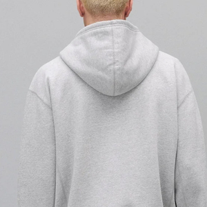 Sweat à capuche pour homme, couleur unie, fermeture éclair, design minimaliste, coutures durables, tissu confortable, pour les acheteurs en gros avec logo personnalisé - Product Image 5