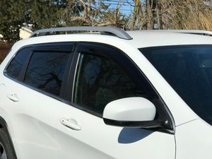 HIC Weathershield Aluminum Alloy Wind Deflector for Cherokee 14-21 Car <b>Window</b> Visor Door <b>Vent</b> Shield Luxury Style - Product Image 2