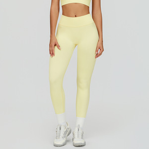 <b>White</b> <b>Backless</b> Scoop Neck High Waist Leggings Sleeveless Crop <b>Top</b> 3-Piece Set Seamless Breathable Spandex/Nylon Solid Yoga Wear - Product Image 6