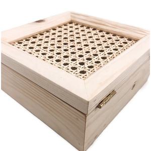 <b>Vintage</b> Style Rattan Cane Cover <b>Boxes</b> Wood Rattan Jewelry <b>Boxes</b> Home Decoration Handmade in Viet Nam - Product Image 5
