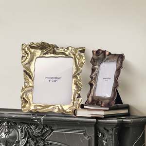 Newly Modern Artistic Design Handcrafted <b>Gold</b> Plated Metal Lightweight Eco-Friendly Photo <b>Frame</b> - Product Image 1