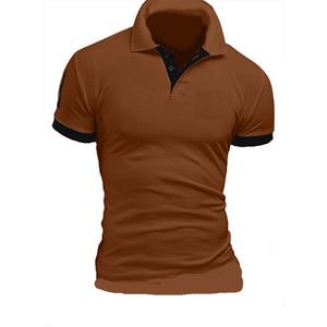 T-shirt homme à manches courtes 100% coton, été, respirant, écologique, séchage rapide, à carreaux, 220 grammes, logo avant et arrière - Product Image 3