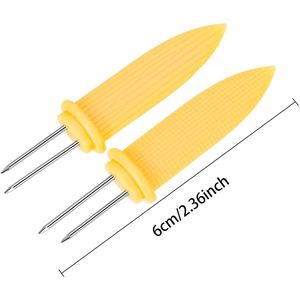 10 Pezzi Supporti per Mais in Acciaio Inossidabile, Spiedini a Doppia Punta per BBQ, Utensile da Cucina per Mantenere il Mais su Spina - Product Image 2