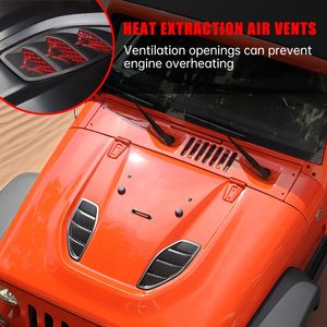 Capó con Ventilación para Disipación de Calor para Jeep Wrangler JK JKU 2007-2017 y Edición 10.º Aniversario, Capós de Repuesto Metálicos para Motor - Product Image 3