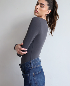 Nouveau Body côtelé moulant pour femme 2026 en Spandex/Polyester, respirant, doux pour la peau, séchage rapide, taille XL – Vente en gros - Product Image 3