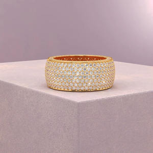 Bague de mariage pour homme en argent sterling 925 avec moissanite taillée en cluster et sertissage pavé, ajustement confortable, cadeau de luxe éthique pour anniversaire - Product Image 6