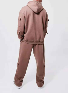 2026 Custom <b>Embroidery</b> Patch Zip-up Sun Faded Distressed Acid Wash 100% Cotton Vintage Hooded Tracksuits Winter Heavyweight <b>Set</b> - Product Image 2