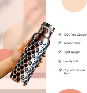 Gobelet personnalisé en cuivre et acier inoxydable, design simple, bouteille d'eau isotherme antibactérienne avec logo mural, accessoires pour le thé - Product Image 4