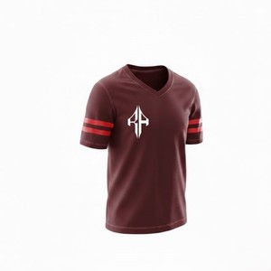 Maillot de football américain de qualité supérieure à col en V pour hommes, chemises d'été à manches courtes, 100% polyester respirant, séchage rapide RIVIAN ATLANTIC - Product Image 4