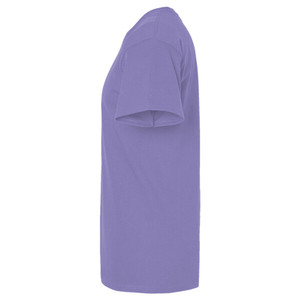 Camiseta de Cuello Alto Holgada para Hombre, Estilo Urbano, 100% Algodón Ecológico, Color Violeta Personalizado 2025 - Product Image 4