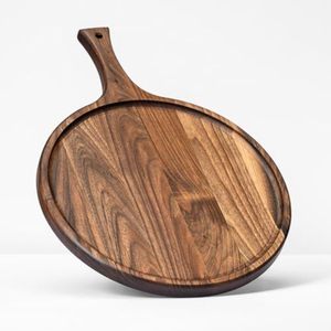 Planche à découper ronde en bois d'acacia avec poignée, planche de service et de découpe en bois pour viande, fromage, légumes, pain, pizza, en solde - Product Image 6