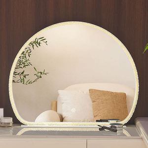 Miroir de salle de bain moderne Daystar Trade, demi-rond en verre, rétroéclairé par LED, double éclairage latéral, capteur tactile, miroir mural pour vanité - Product Image 3