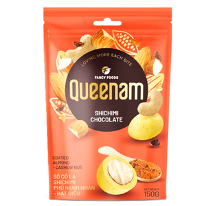 Fabricant de Snacks Professionnels OEM/ODM : Dragées de Chocolat HALAL, Amandes et Noix de Cajou enrobées de Chocolat Shichimi 150G - Vente Directe - Product Image 1