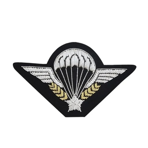 Badge brodé à la main en fil d'argent et d'or de qualité supérieure, motif aile de parachute, tendance 2026, personnalisé, pour vêtements - Product Image 6