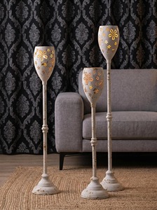 Stylish Butterfly Floral Cur Design Candle Stand Gold Metal Candle Holder Ideal For Wedding <b>Table</b> Decor And <b>Party</b> Decoration - Product Image 6