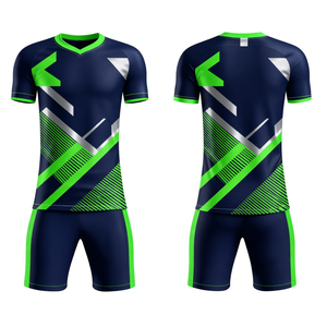 ชุดฝึกซ้อมฟุตบอลดีไซน์ใหม่ ชุดยูนิฟอร์มมืออาชีพ เสื้อและกางเกงขาสั้น ทนทาน คุณภาพสูง - Product Image 1