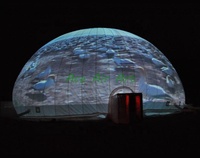 Tente gonflable de dôme d'air de projection de planétarium pop-up extérieur portatif pour la publicité et l'amusement, dôme gonflable de planétarium