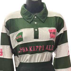 AKA Sorority Inc เสื้อเชิ้ตคอปกมีลายผู้หญิง แรงบันดาลใจจากกรีก เสื้อลำลอง ผ้าพรีเมี่ยม สวมใส่สบาย เสื้อผ้ามีสไตล์ - Product Image 1