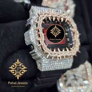 Reloj de Cuarzo con Incrustaciones de Diamantes en Tono Oro Rosa, Pantalla Digital, Correa con Diseño de Calavera, Reloj de Pulsera, Joyería de Moda, Regalo - Product Image 2