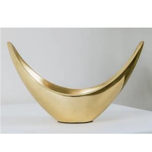 Corbeille à fruits en aluminium poli doré brillant pour servir des fruits secs et des noix, à prix raisonnable - Product Image 3