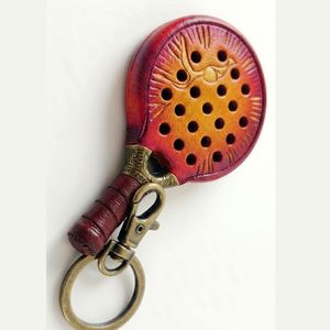 Llavero Promocional de Goma Resistente con Forma de Raqueta de Tenis, Logotipo Personalizado en Relieve, Impresión de Alta Calidad, Llavero de Raqueta de Pádel, Tamaño Personalizado - Product Image 2