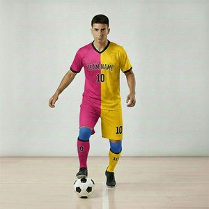 Conjunto de Camisetas de Fútbol Personalizadas Unisex con Apliques, 100% Poliéster, Manga Corta, Nombre del Equipo Personalizado - Product Image 1