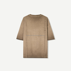 เสื้อยืดคอตตอนสำหรับผู้ชายแบบ100% เสื้อยืดแนวสตรีทสปอร์ตทรงยาวโอเวอร์ไซส์พร้อมลายโลโก้ตามสั่งแบบดิจิตอล - Product Image 4