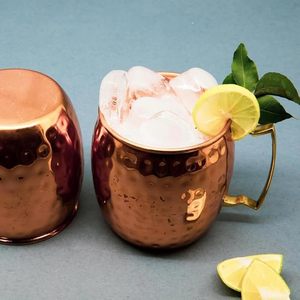Pure Copper Moscow Mule <b>Mugs</b> Crafted For Refreshing Drinks Elegant Barware For Home Kitchen And Daily Entertaining - Product Image 4