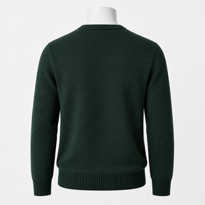 Suéter de Cachemira para Hombre, Cuello Redondo, Textura Fina, Calidez Natural, Silueta Cómoda, Sofisticado, Transpirable para Uso Diario - Product Image 4