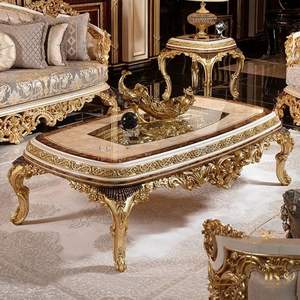 Juego de Sofás Seccionales Clásicos de Lujo, Estructura de Madera, Esponja, Forma de L, Muebles para Sala de Estar de Apartamento, Diseño Tradicional, Indonesia - Product Image 6