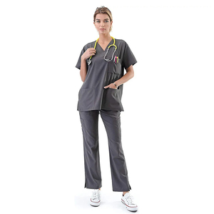 Medical <b>Doctor</b> Nurse Hospital Uniforms Pants Uniforms <b>Sets</b> Fit Jogger Hospital Uniforms Nursing Suit - Product Image 3