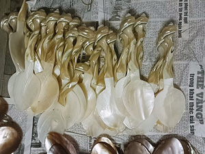 Cuchara de concha iridiscente de alta calidad, utensilio pulido duradero, Ideal para postres y utensilios de cocina decorativos, vajilla de lujo - Product Image 2