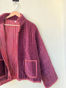 Handmade Velvet Suzani Kimono <b>Jacket</b> Eye Embroidery | Eco-Friendly Breathable Anti-Wrinkle Quilted 100% Cotton O-Neck Boho - Product Image 3