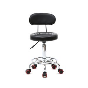 Adjustable Round <b>Salon</b> <b>Stool</b> with Back Black Line XH-Comfortable <b>Salon</b> Furniture - Product Image 1