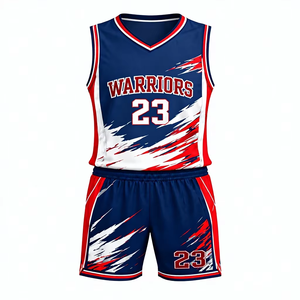 Conjunto de uniforme de baloncesto para hombre, logotipo personalizado con nombre y número del equipo, ropa de baloncesto ligera y transpirable - Product Image 1