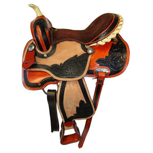 Selle de cheval d'équitation en cuir véritable fait à la main, élégante, magnifiquement fabriquée, faite à la main, en vrac - Product Image 2