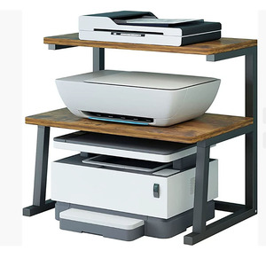 Modern Three-Layer Iron Metal <b>Standing</b> Type <b>Printer</b> Storage Rack with Multifunctional Design - Product Image 1