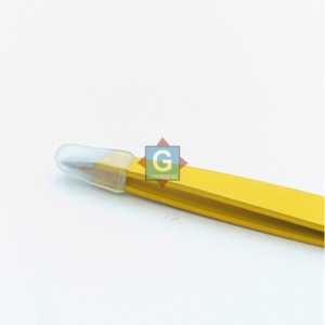 Pince à épiler de précision en acier inoxydable jaune, pointe lisse, durable, fine et pointue, pour l'application sur les sourcils et les cils - Product Image 5