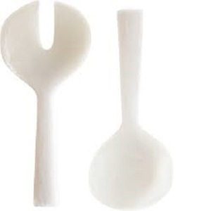 Marbled Resin <b>Salad</b> Serving Set with Fork and Spoon Handmade Dishwasher Safe Kitchen Tableware - Product Image 4