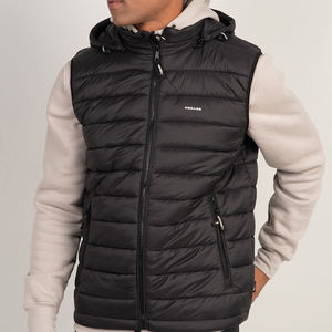 Chaleco Acolchado para Hombre, Suave, para Exteriores, Cuello Alto, con Cierre y Bolsillos, Chaqueta de Invierno con Logotipo Personalizado - Product Image 6